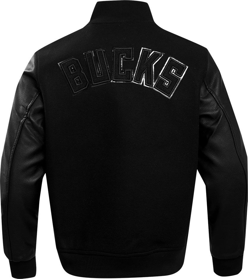 Pro Standard Men's Milwaukee Bucks Black Wool Varsity Jacket product image