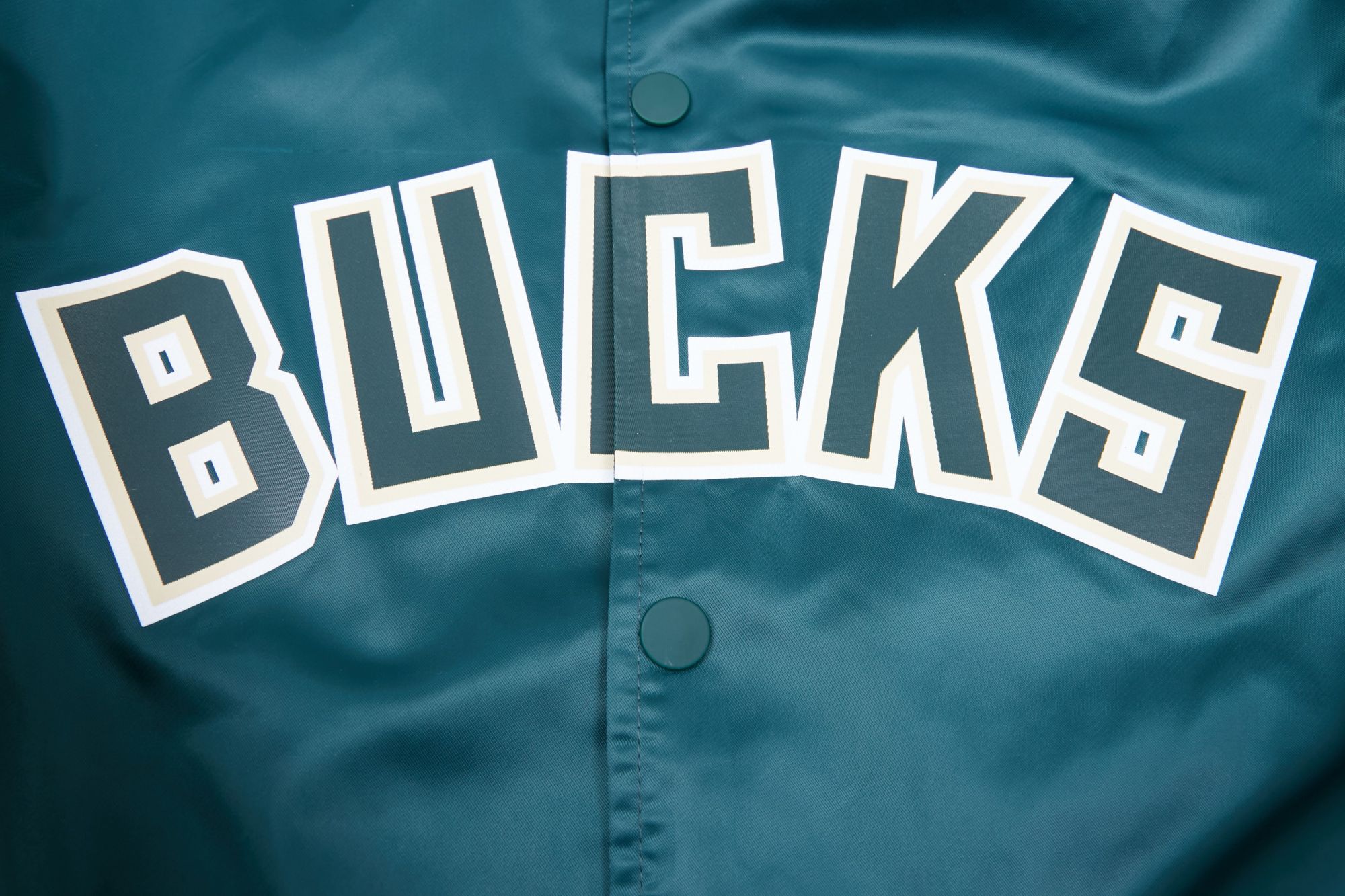 Pro Standard Men's Milwaukee Bucks Green Big Logo Satin Jacket product image