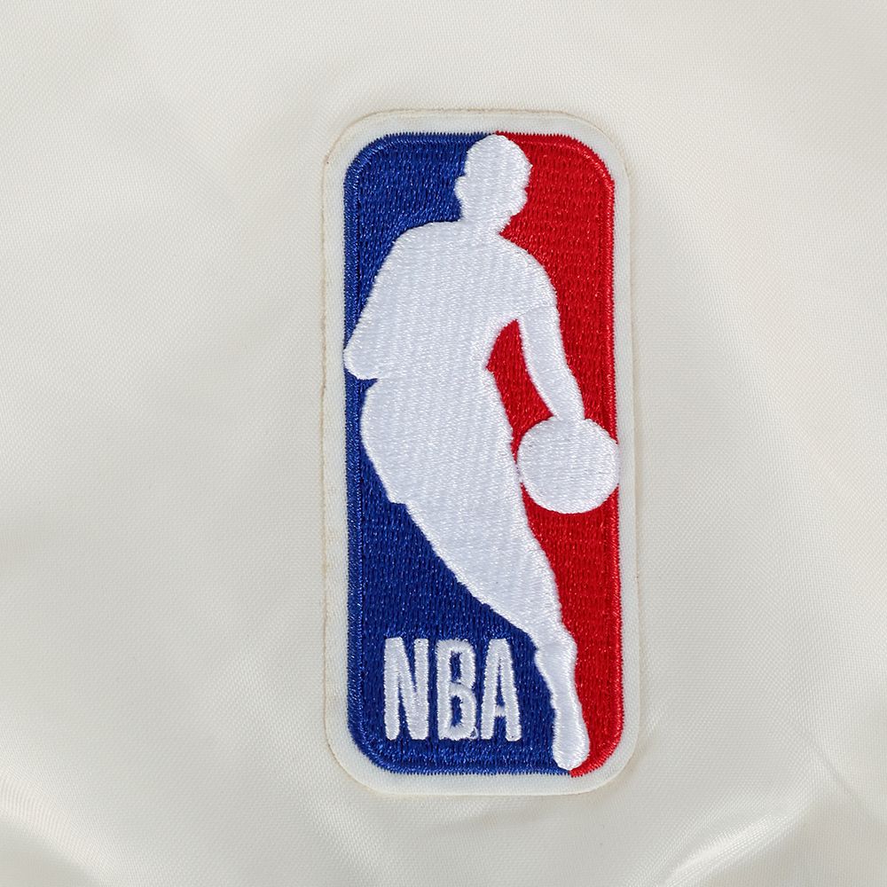 Pro Standard Men's Milwaukee Bucks Off White  Retro Classic Rib Satin Jacket product image