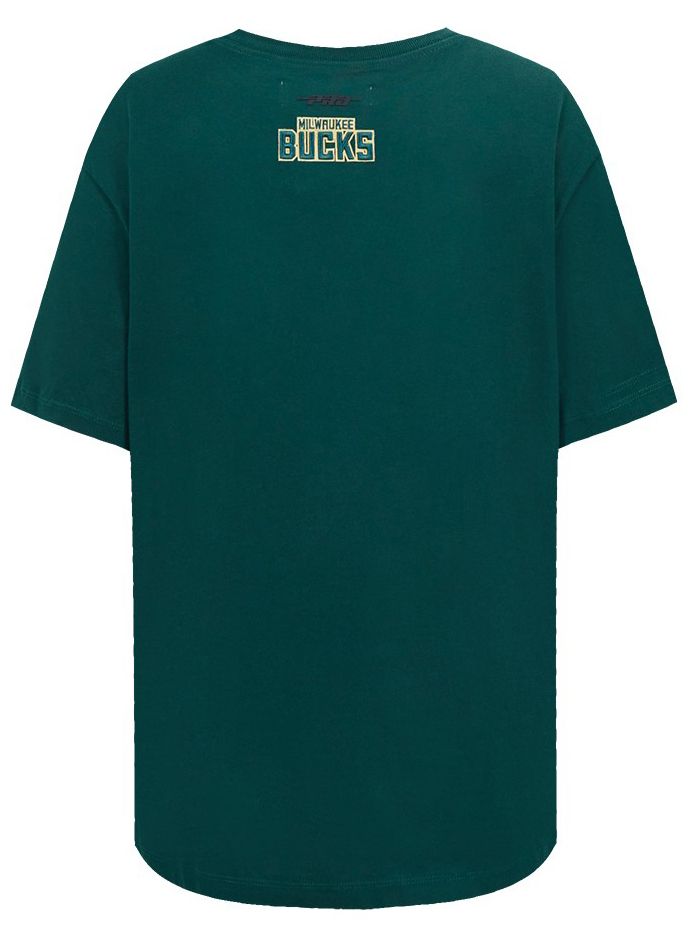 Pro Standard Women's Milwaukee Bucks Green Script Tail Boyfriend T-Shirt product image