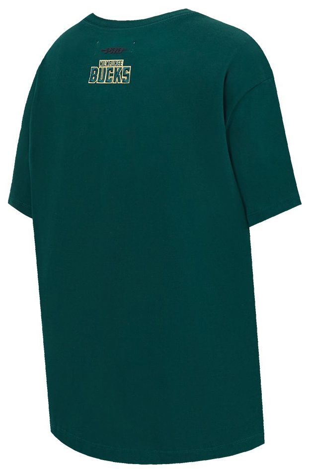 Pro Standard Women's Milwaukee Bucks Green Script Tail Boyfriend T-Shirt product image