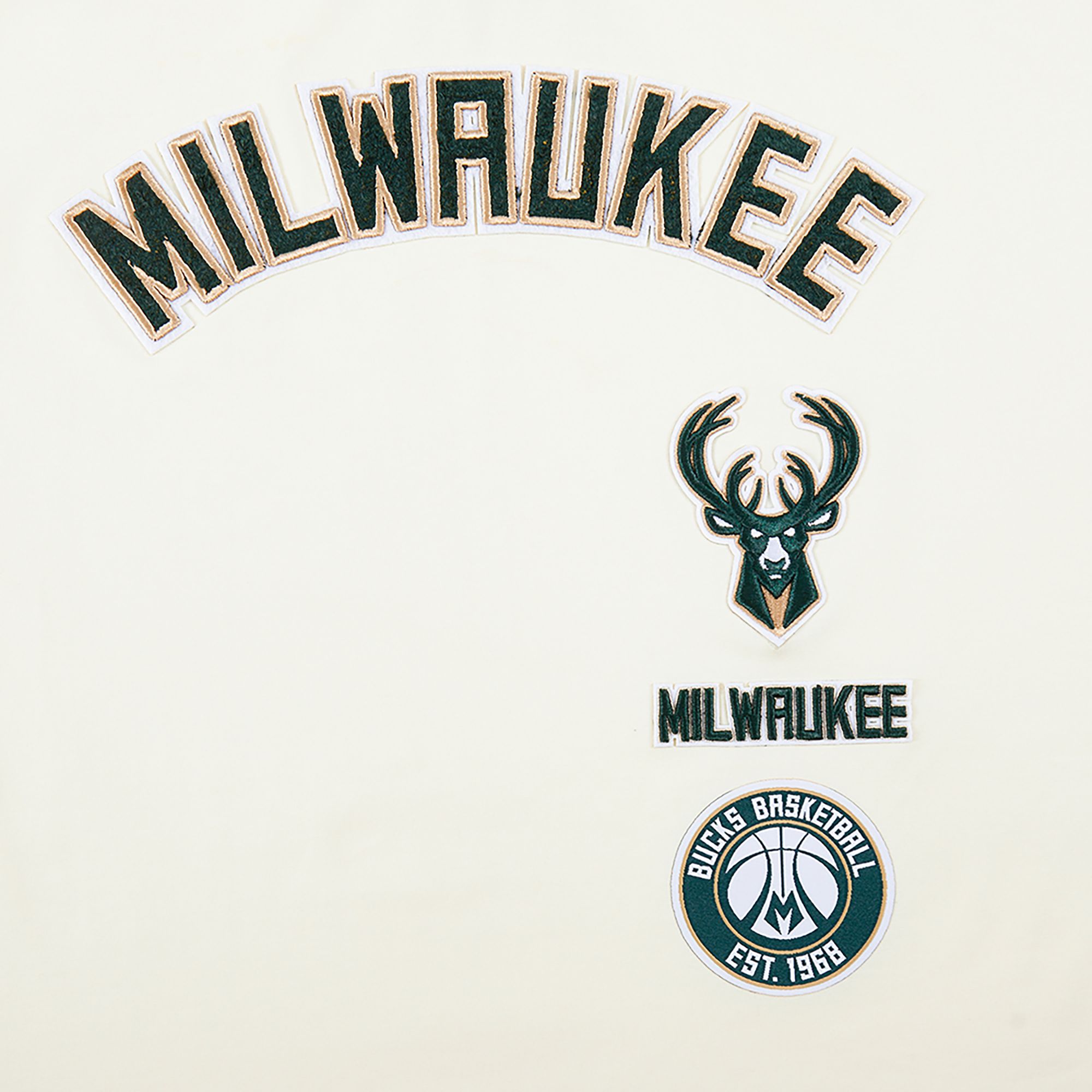 Pro Standard Women's Milwaukee Bucks Off White Retro Classic Boxy T-Shirt product image