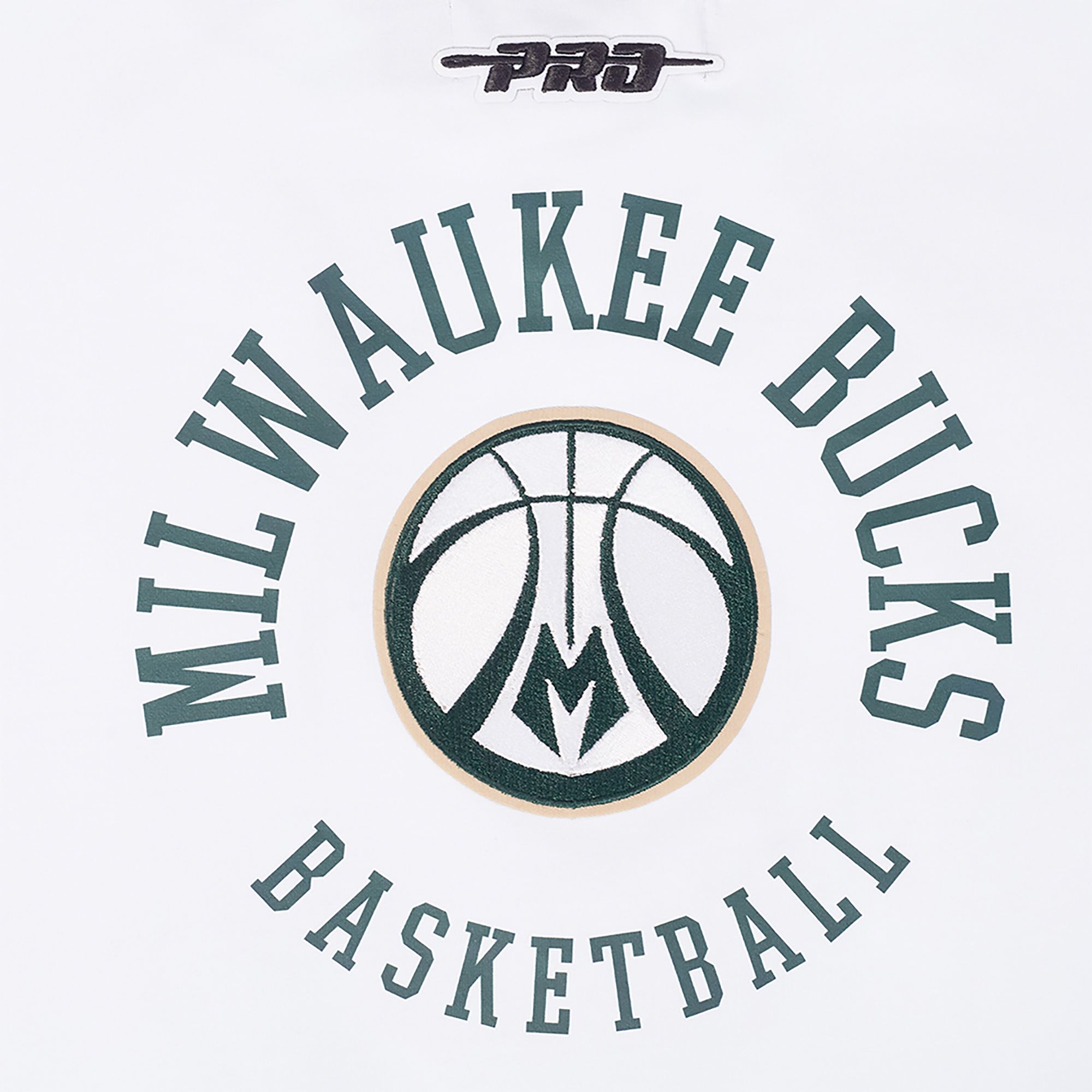 Pro Standard Women's Milwaukee Bucks White Crest Emblem Boxy T-Shirt product image