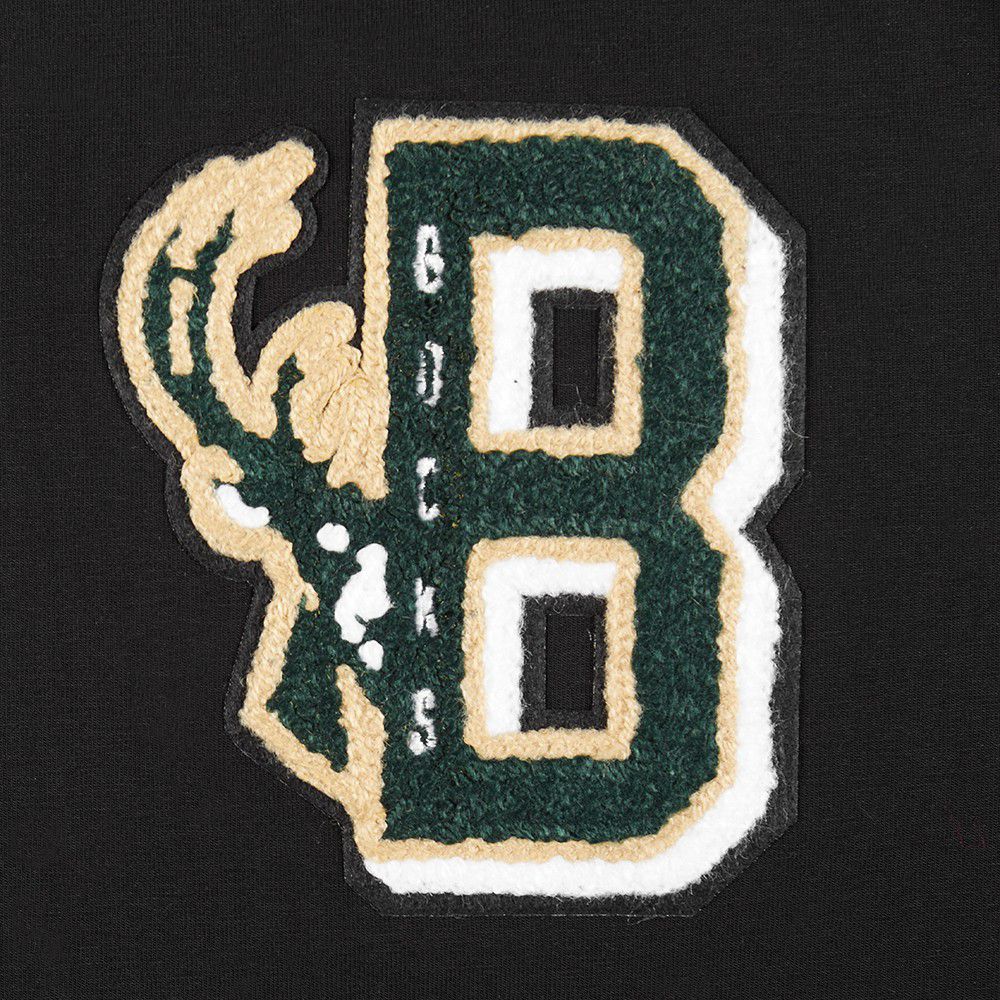 Pro Standard Women's Milwaukee Bucks Black Mash Up Boxy T-Shirt product image