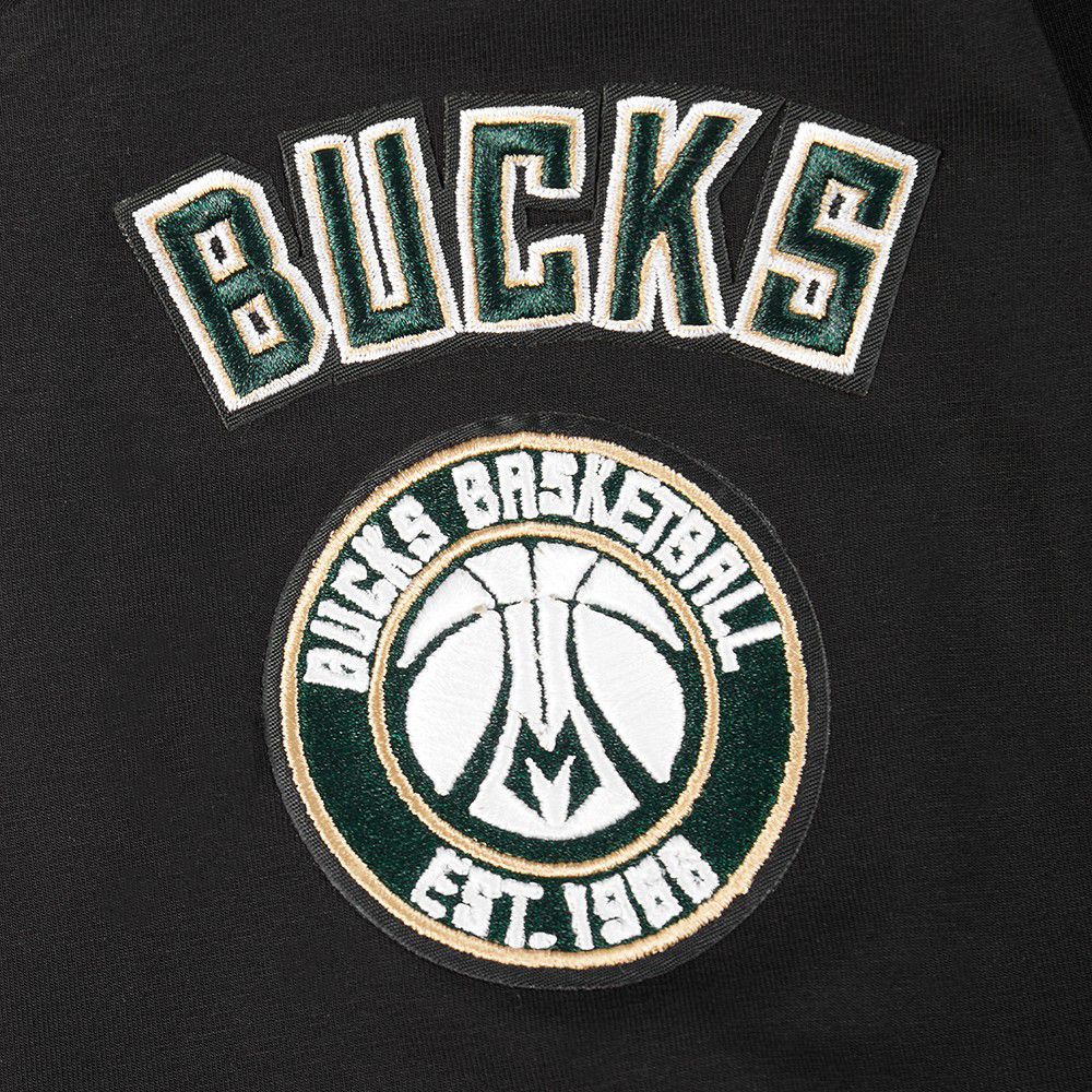 Pro Standard Women's Milwaukee Bucks Black Mash Up Boxy T-Shirt product image