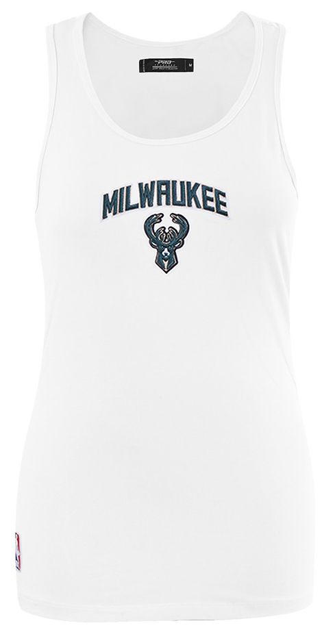 Pro Standard Women's Milwaukee Bucks White Classic Racerback Tank Top product image