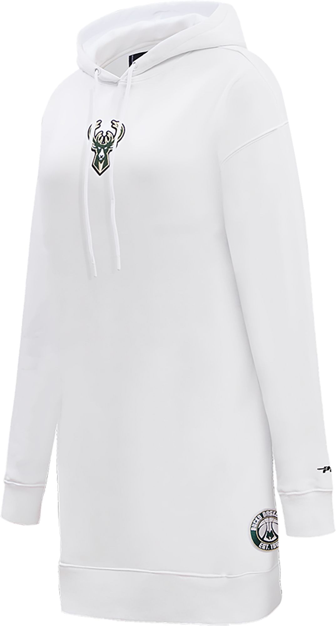 Pro Standard Women's Milwaukee Bucks White Hooded Dress product image