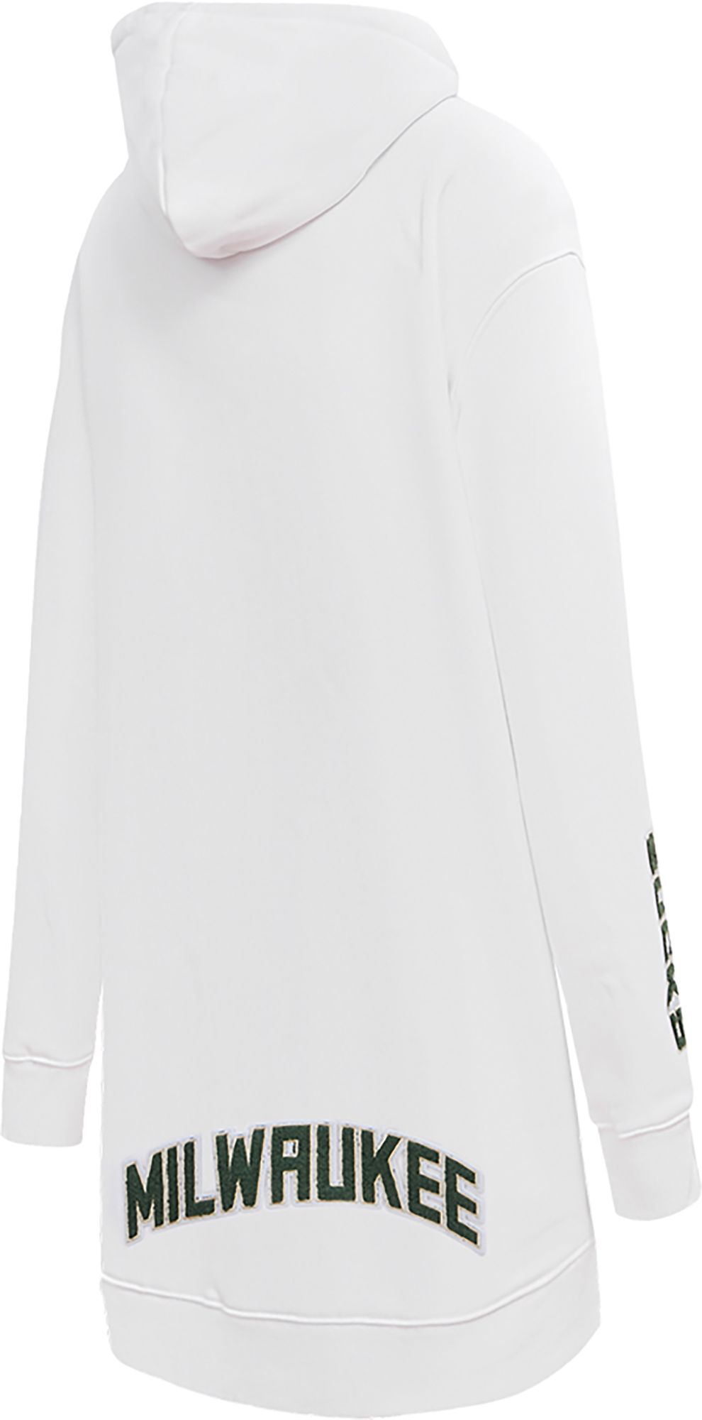 Pro Standard Women's Milwaukee Bucks White Hooded Dress product image