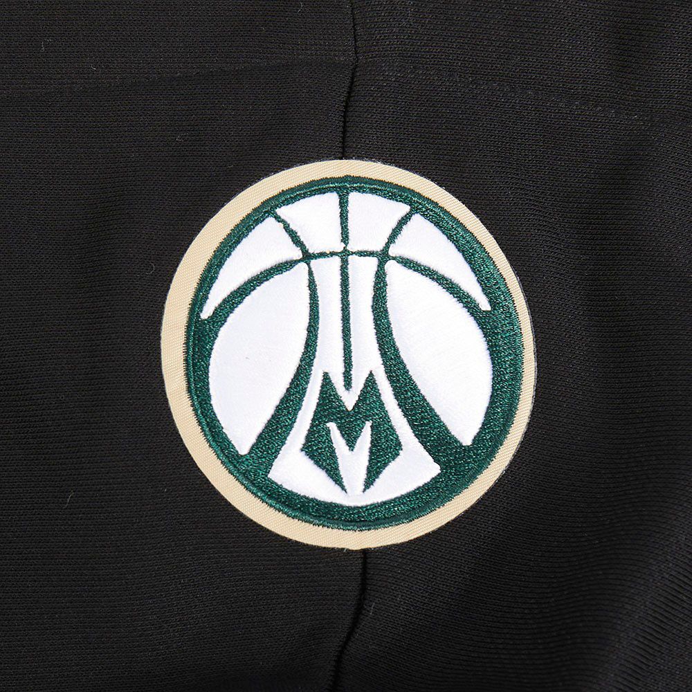 Pro Standard Women's Milwaukee Bucks Black Retro Classic Cropped Fleece Pullover Hoodie product image