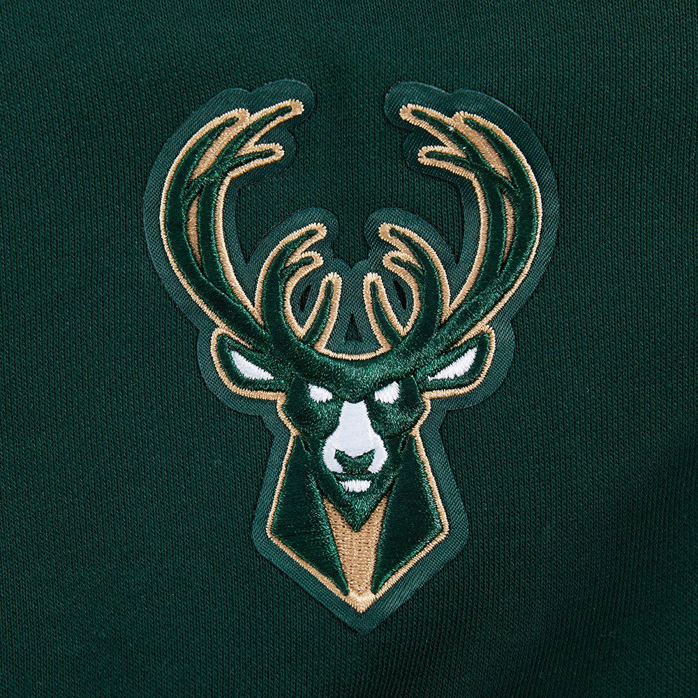 Pro Standard Women's Milwaukee Bucks Green Wingspan Fleece Crewneck Sweatshirt product image