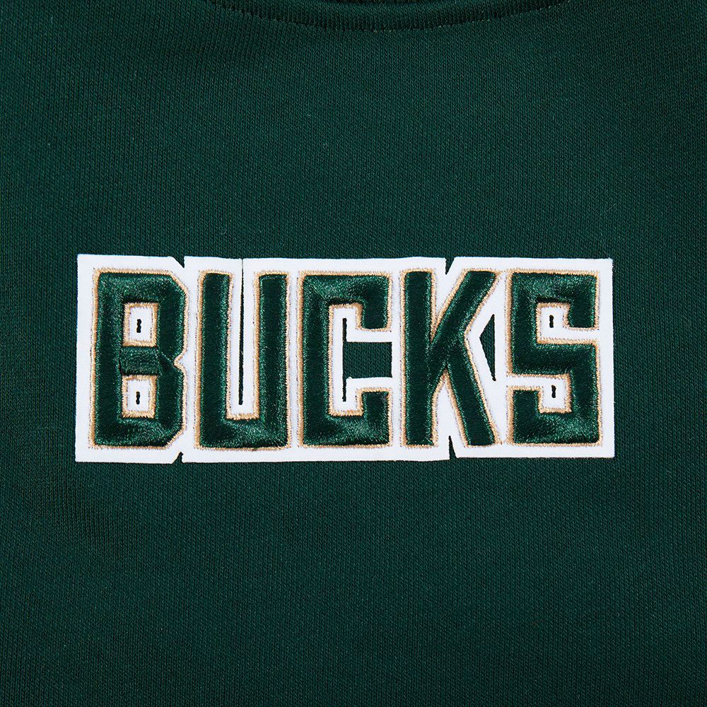 Pro Standard Women's Milwaukee Bucks Green Wingspan Fleece Crewneck Sweatshirt product image