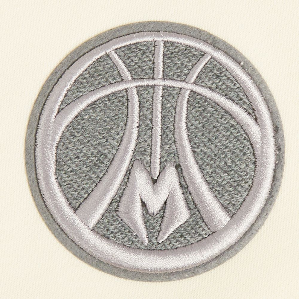 Pro Standard Women's Milwaukee Bucks Off White Reverse French Terry Crewneck Sweatshirt product image