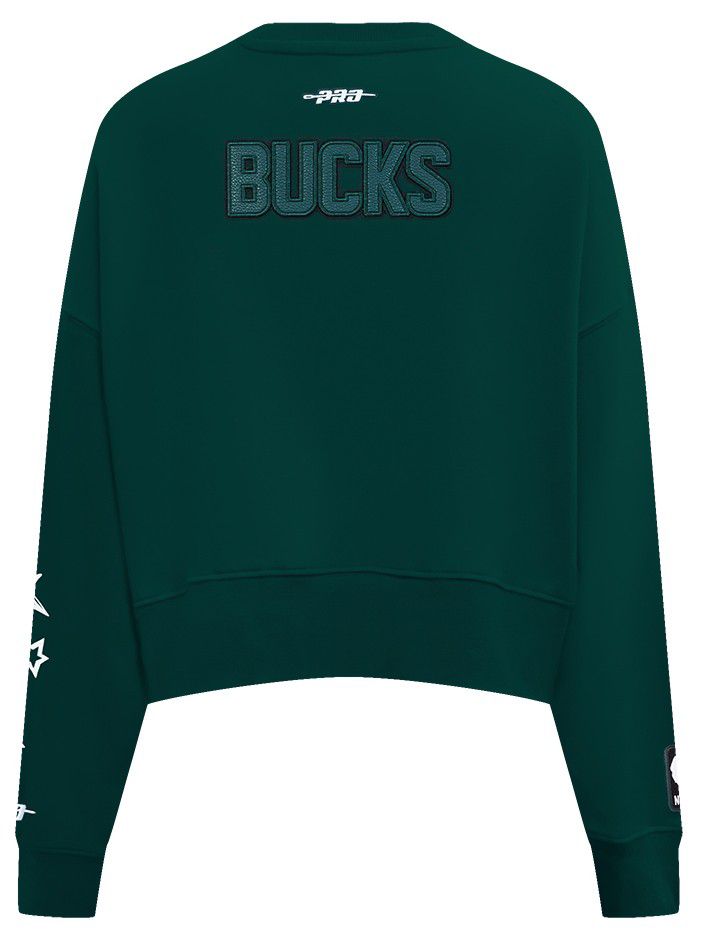Pro Standard Women's Milwaukee Bucks Green Sketchbook Crewneck Sweatshirt product image