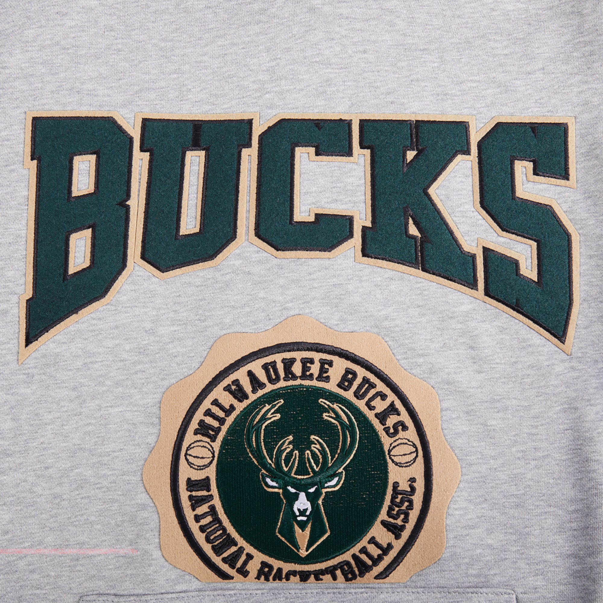 Pro Standard Women's Milwaukee Bucks Grey Crest Emblem Hoodie product image