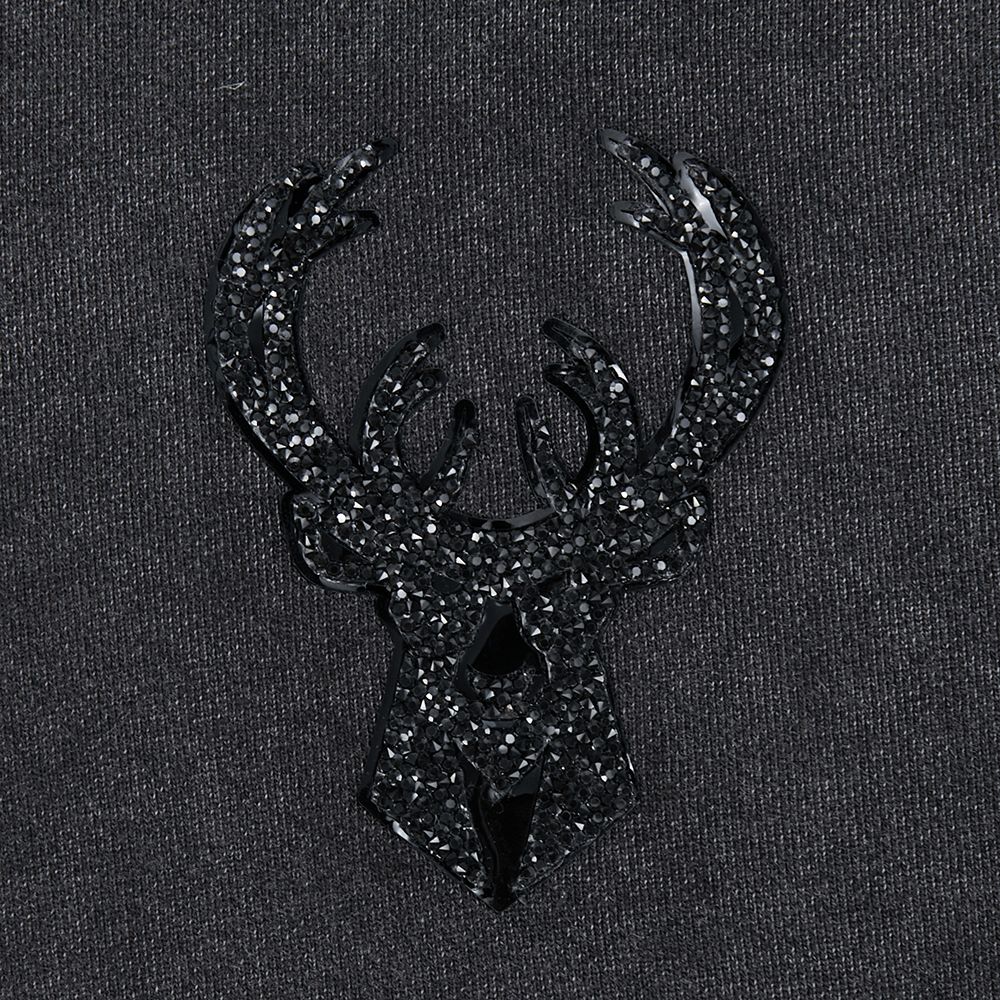 Pro Standard Women's Milwaukee Bucks Black Crystalline Cropped Pullover Hoodie product image