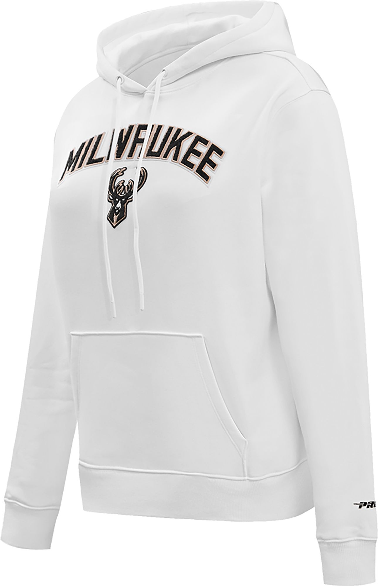 Pro Standard Women's Milwaukee Bucks White Fleece Pullover Hoodie product image