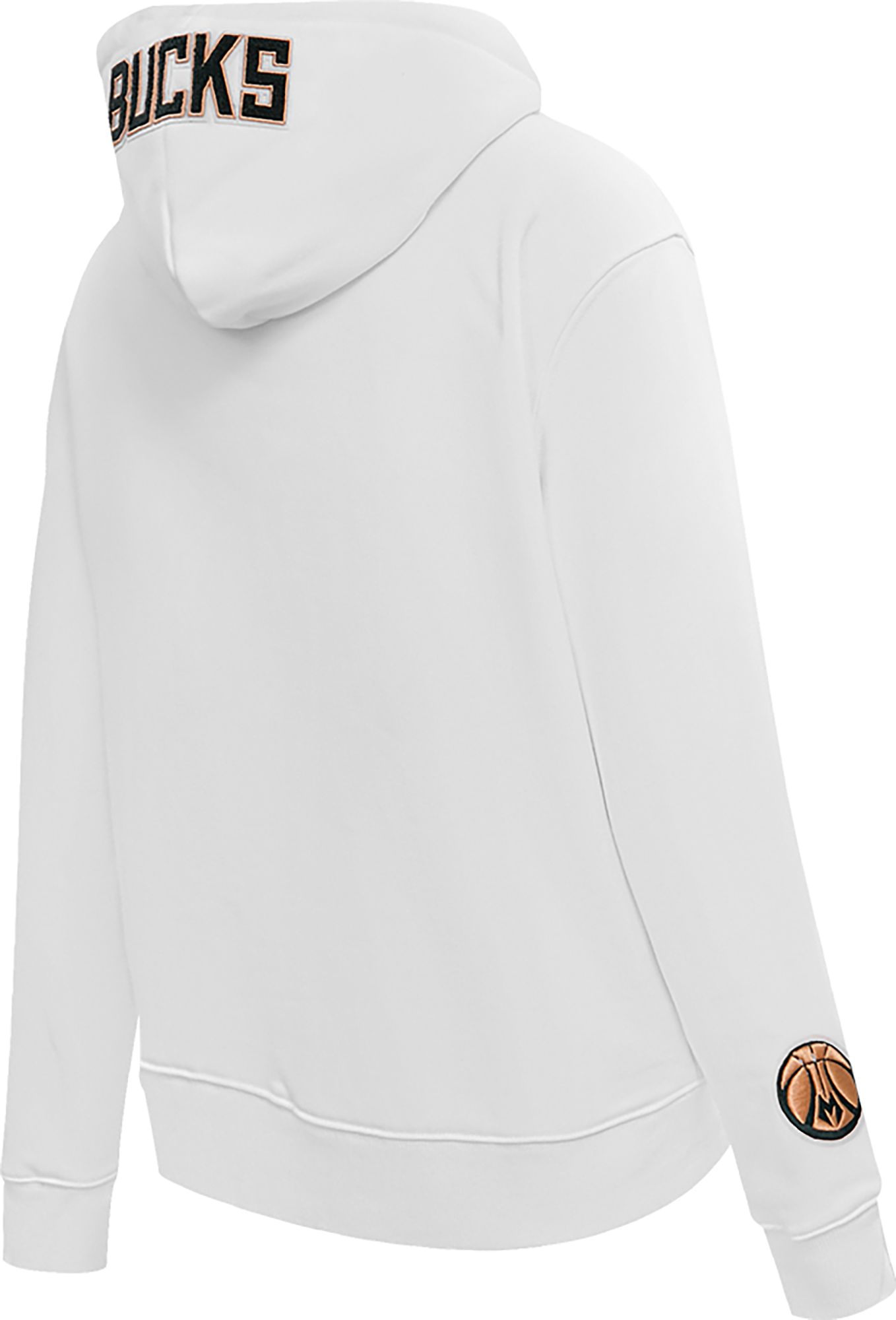 Pro Standard Women's Milwaukee Bucks White Fleece Pullover Hoodie product image