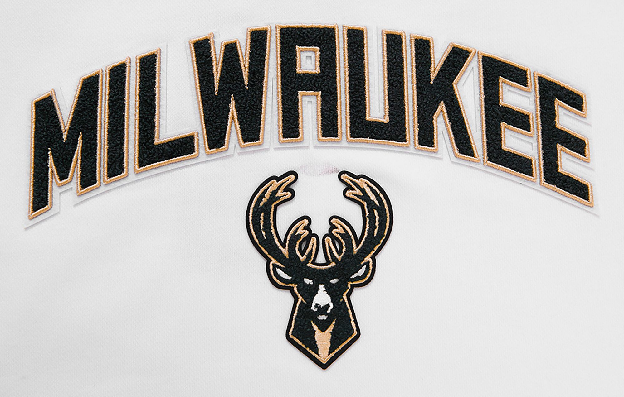 Pro Standard Women's Milwaukee Bucks White Fleece Pullover Hoodie product image