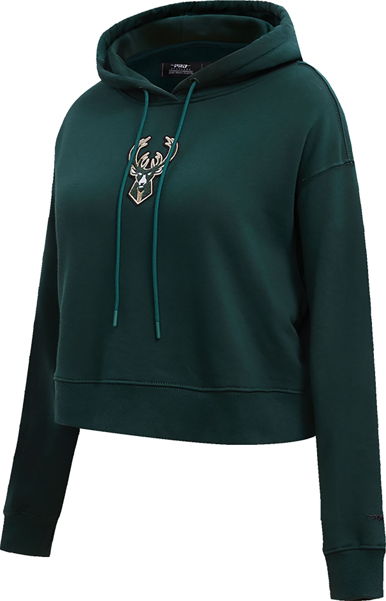 Pro Standard Women's Milwaukee Bucks Green Cropped Fleece Pullover Hoodie product image