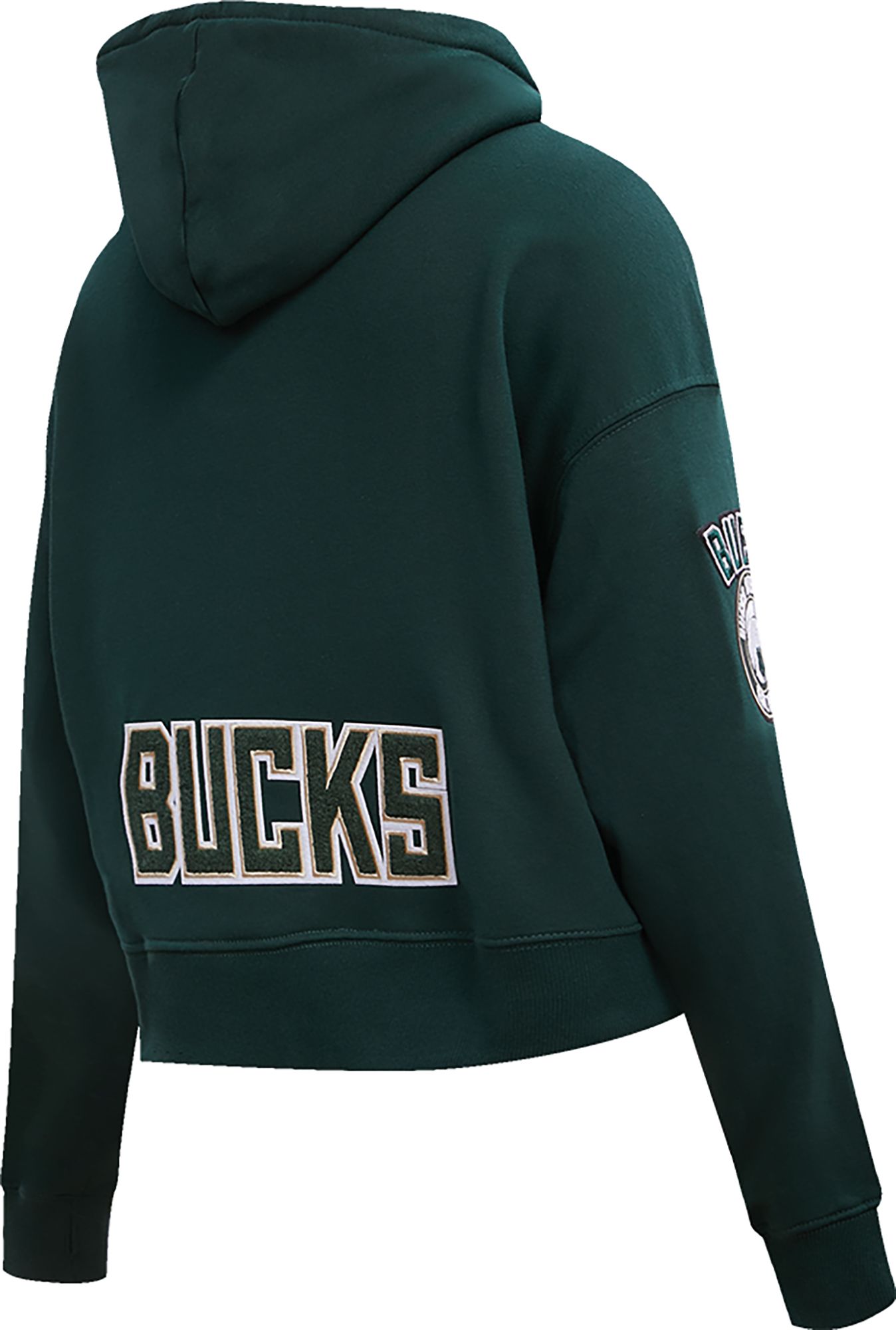 Pro Standard Women's Milwaukee Bucks Green Cropped Fleece Pullover Hoodie product image