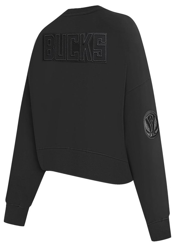 Pro Standard Women's Milwaukee Bucks Black Neutral Fleece Crewneck Sweatshirt product image