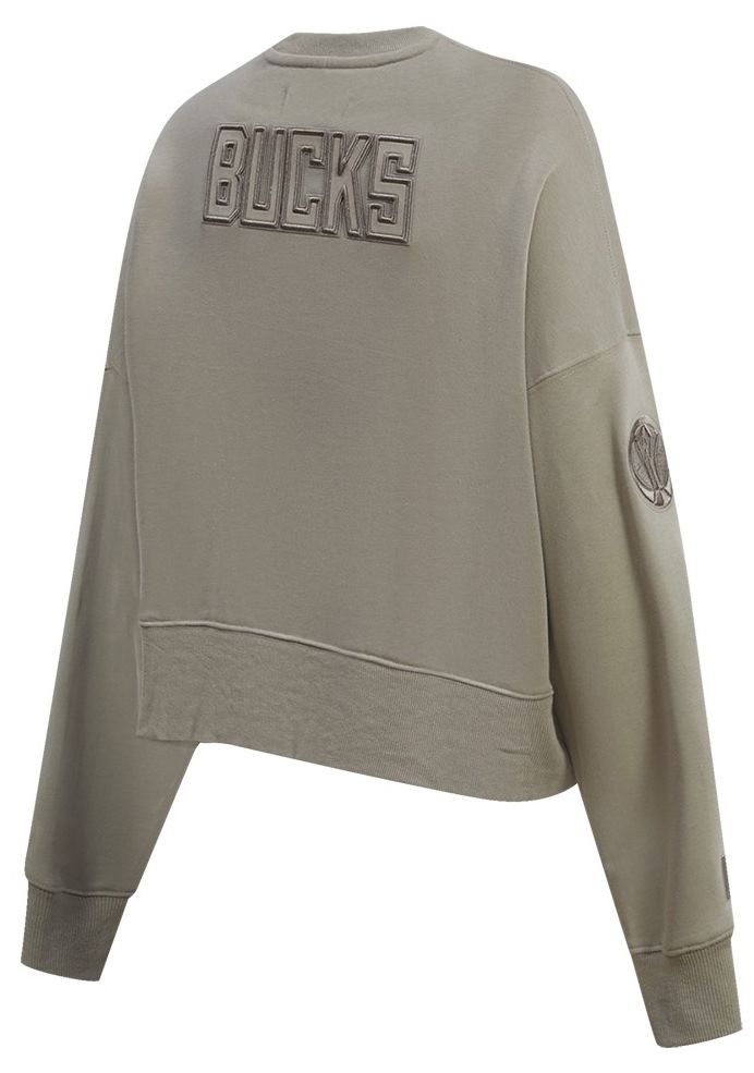 Pro Standard Women's Milwaukee Bucks Taupe Neutral Fleece Crewneck Sweatshirt product image