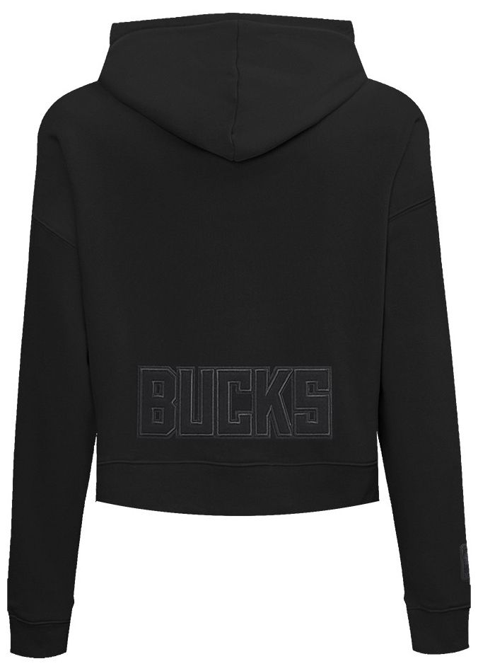 Pro Standard Women's Milwaukee Bucks Black Neutral Cropped Fleece Pullover Hoodie product image