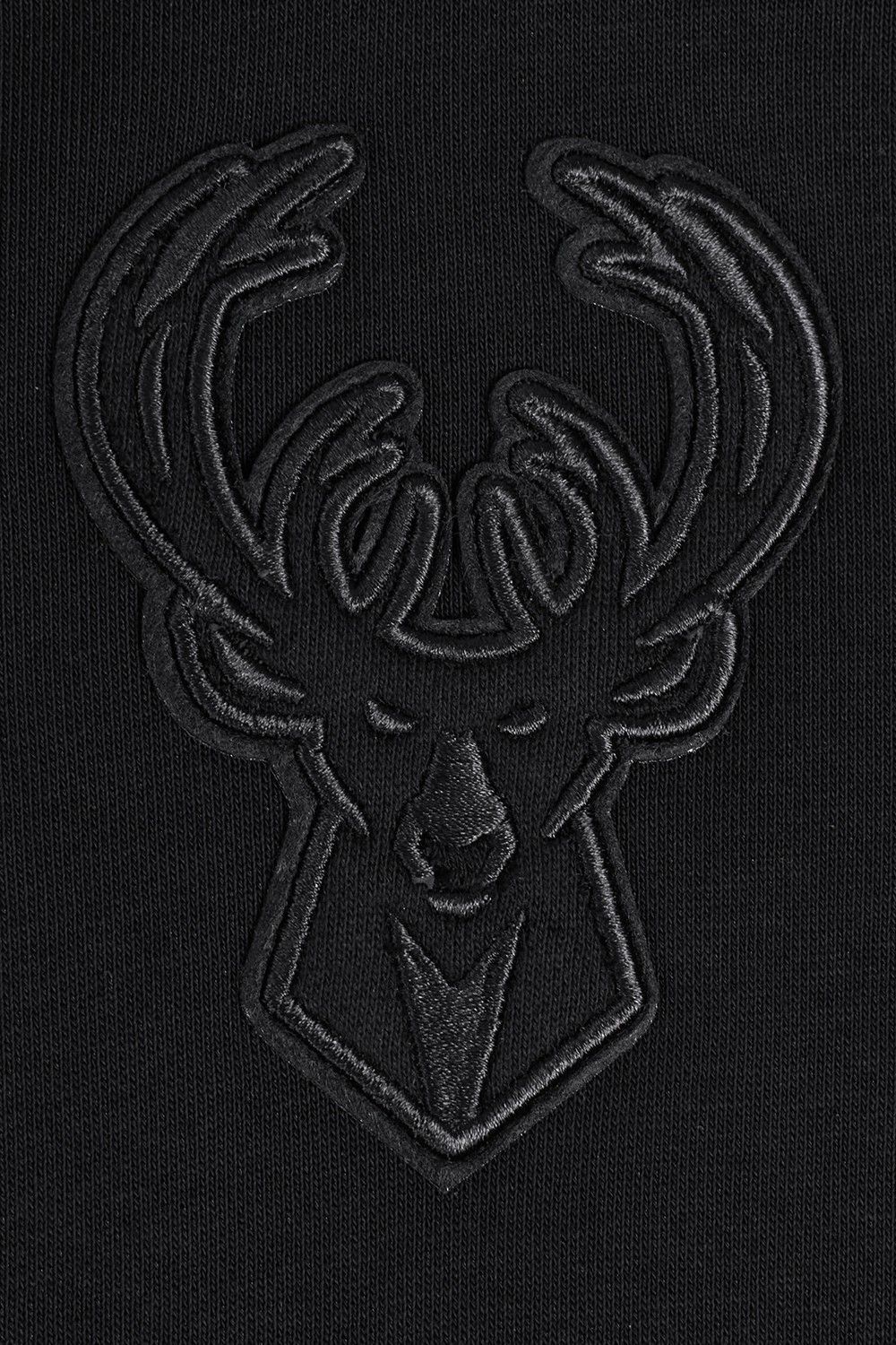 Pro Standard Women's Milwaukee Bucks Black Neutral Cropped Fleece Pullover Hoodie product image