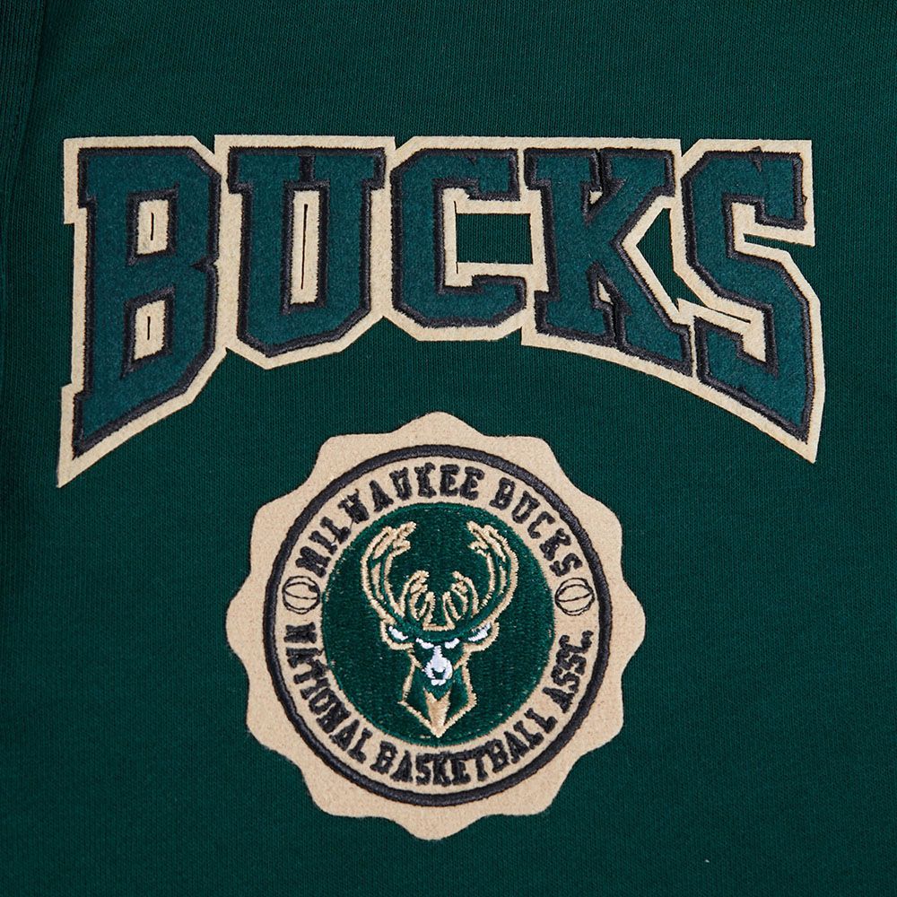 Pro Standard Women's Milwaukee Bucks Green Crest Emblem Long Sleeve Polo product image