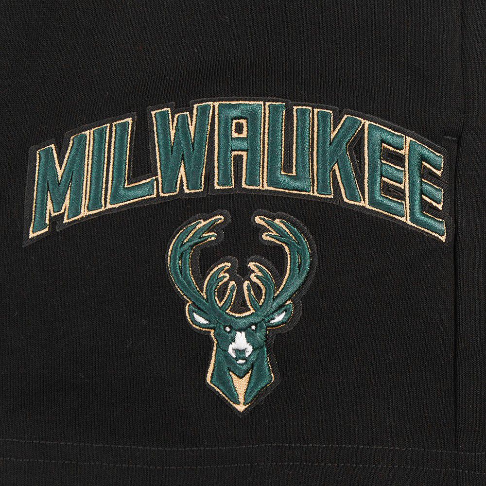 Pro Standard Women's Milwaukee Bucks Black Classic Fleece Shorts product image