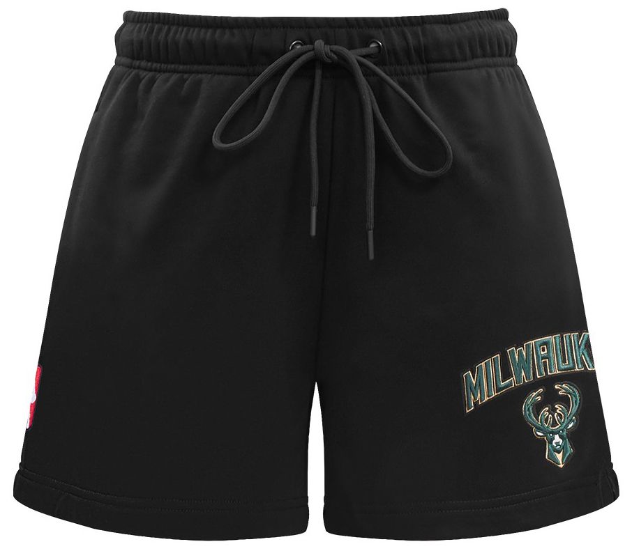 Pro Standard Women's Milwaukee Bucks Black Classic Fleece Shorts product image