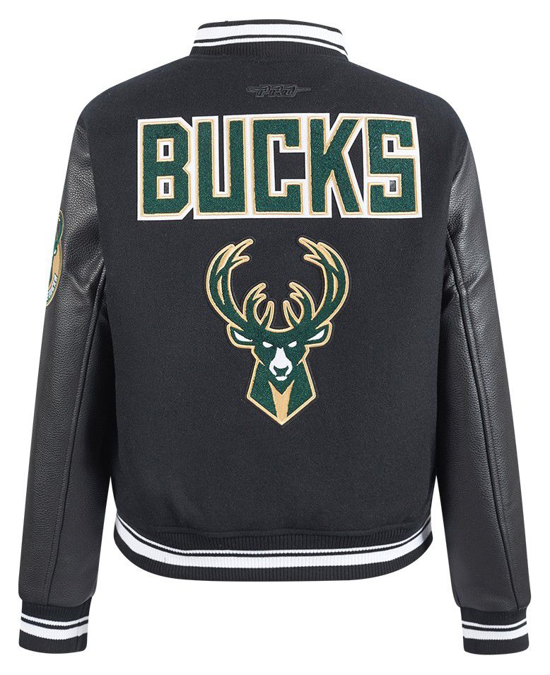 Pro Standard Women's Milwaukee Bucks Black Classic Varsity Jacket product image