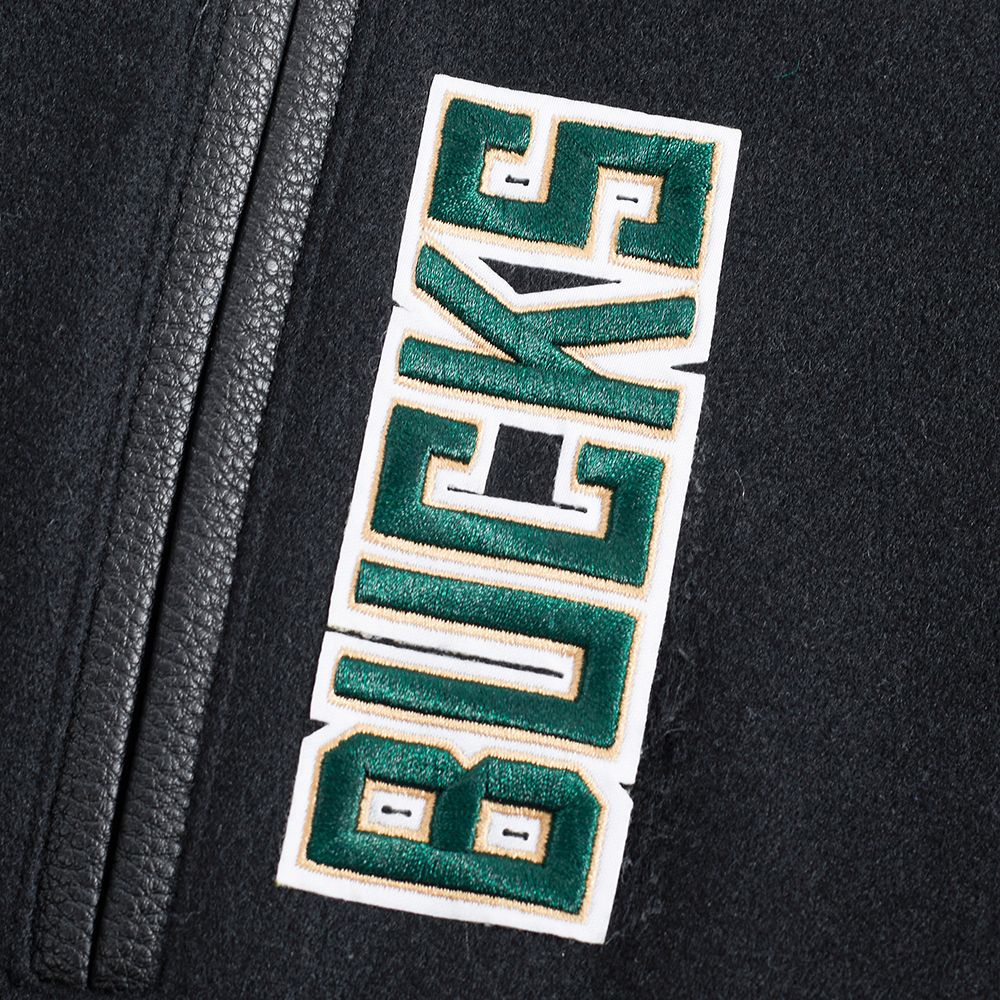 Pro Standard Women's Milwaukee Bucks Black Classic Varsity Jacket product image