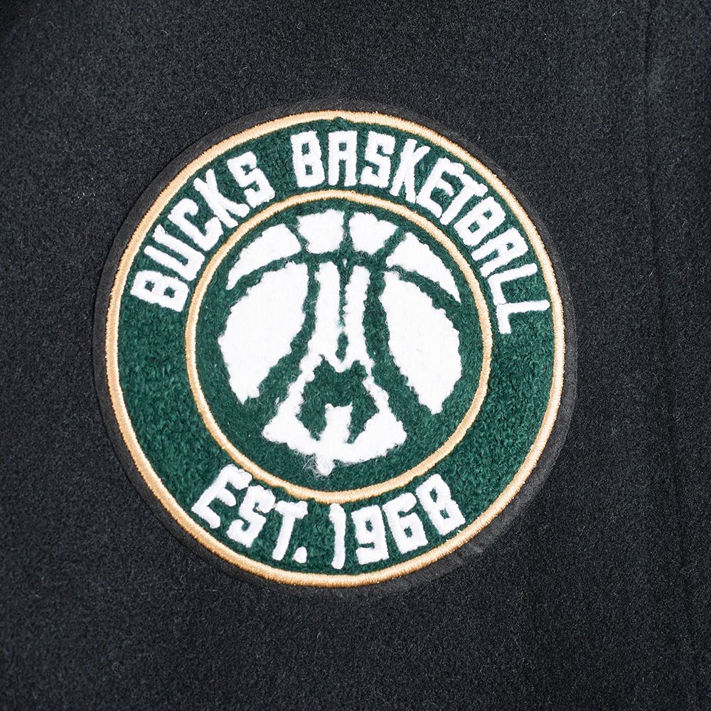 Pro Standard Women's Milwaukee Bucks Black Classic Varsity Jacket product image