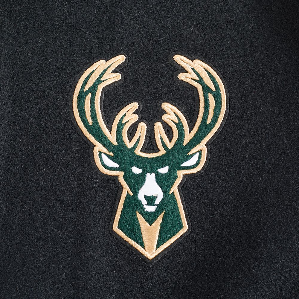 Pro Standard Women's Milwaukee Bucks Black Classic Varsity Jacket product image