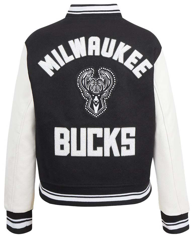 Pro Standard Women's Milwaukee Bucks Pearly Varsity Jacket product image