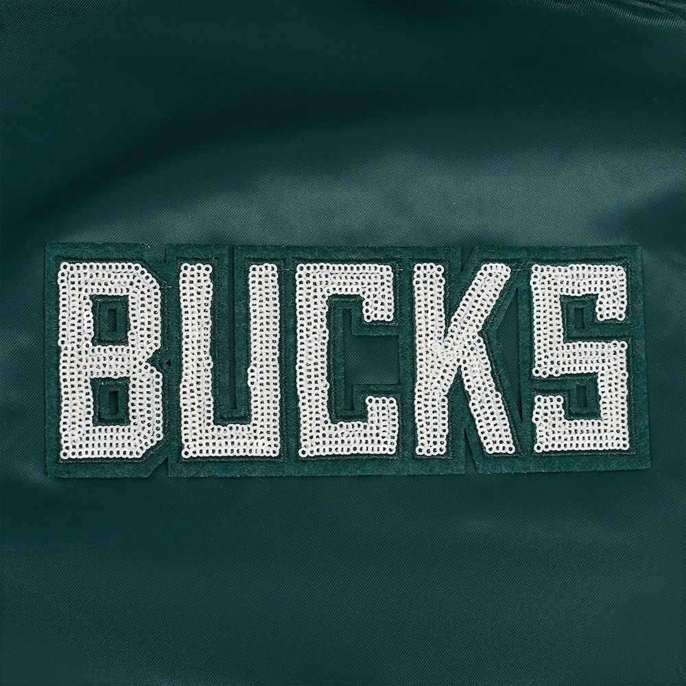 Pro Standard Women's Milwaukee Bucks Green Game Day Classics Satin Jacket product image