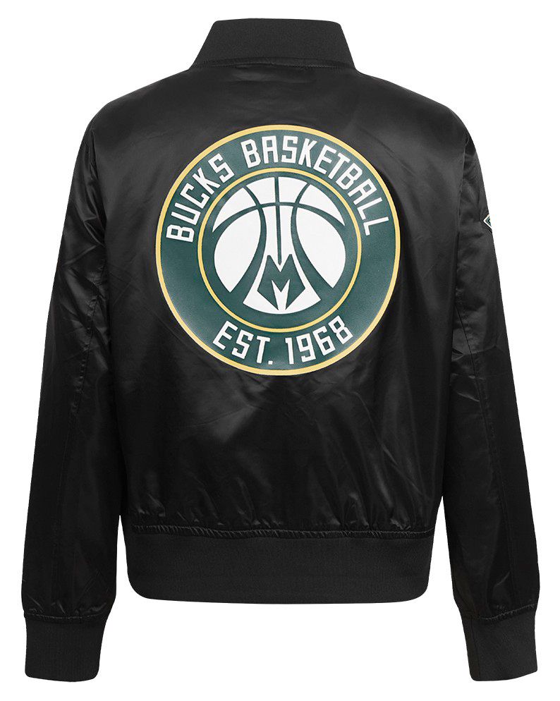 Pro Standard Women's Milwaukee Bucks Black Classic Satin Jacket product image