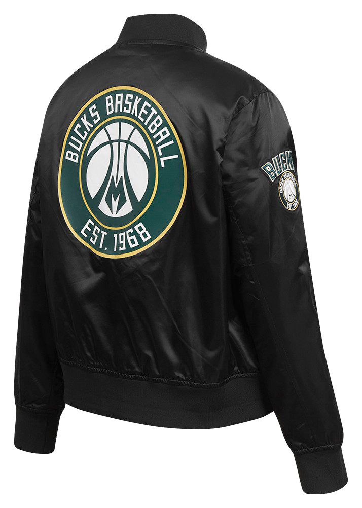 Pro Standard Women's Milwaukee Bucks Black Classic Satin Jacket product image