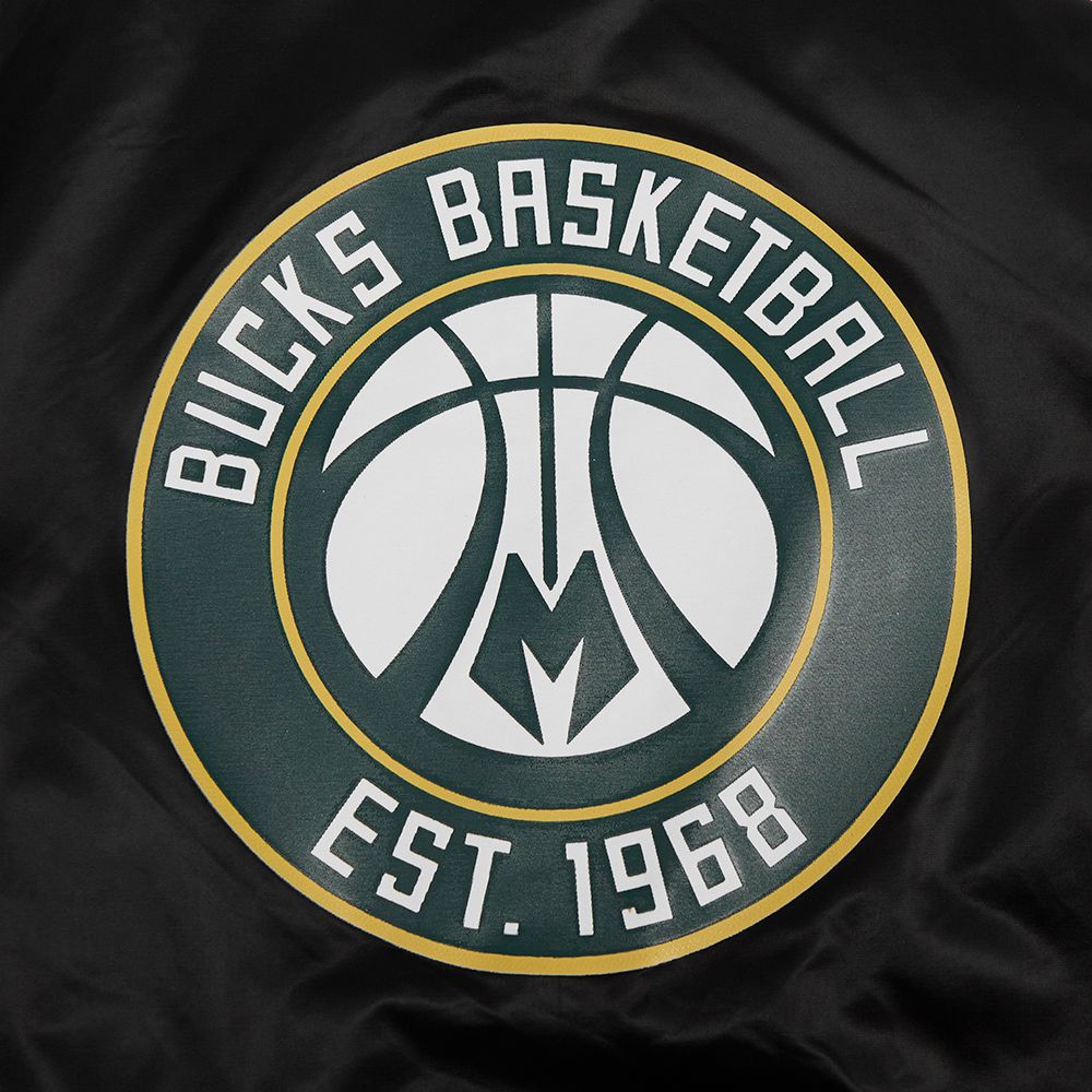 Pro Standard Women's Milwaukee Bucks Black Classic Satin Jacket product image