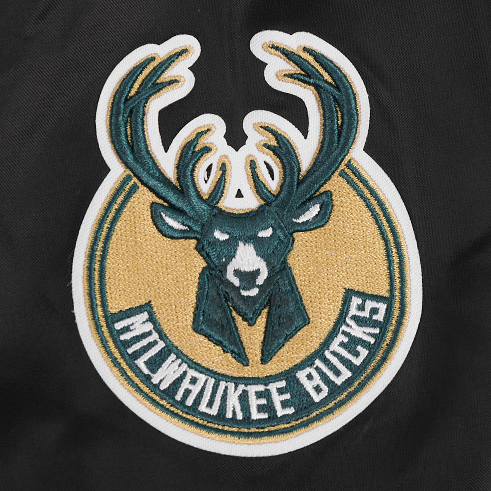 Pro Standard Women's Milwaukee Bucks Black Classic Satin Jacket product image