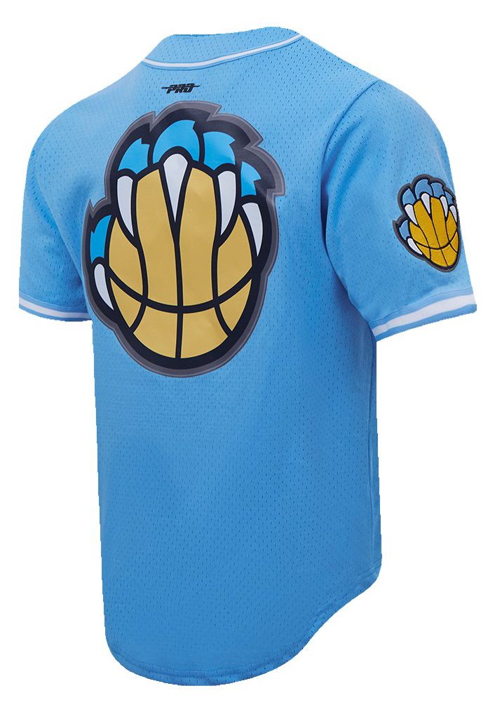 Pro Standard Men's Memphis Grizzlies Blue Script Tail Mesh Button Down Shirt product image