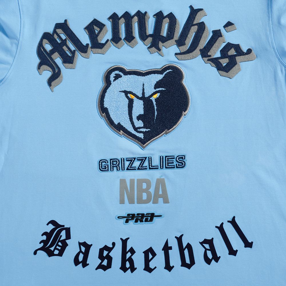 Pro Standard Men's Memphis Grizzlies Blue Old English Short Sleeve T-Shirt product image