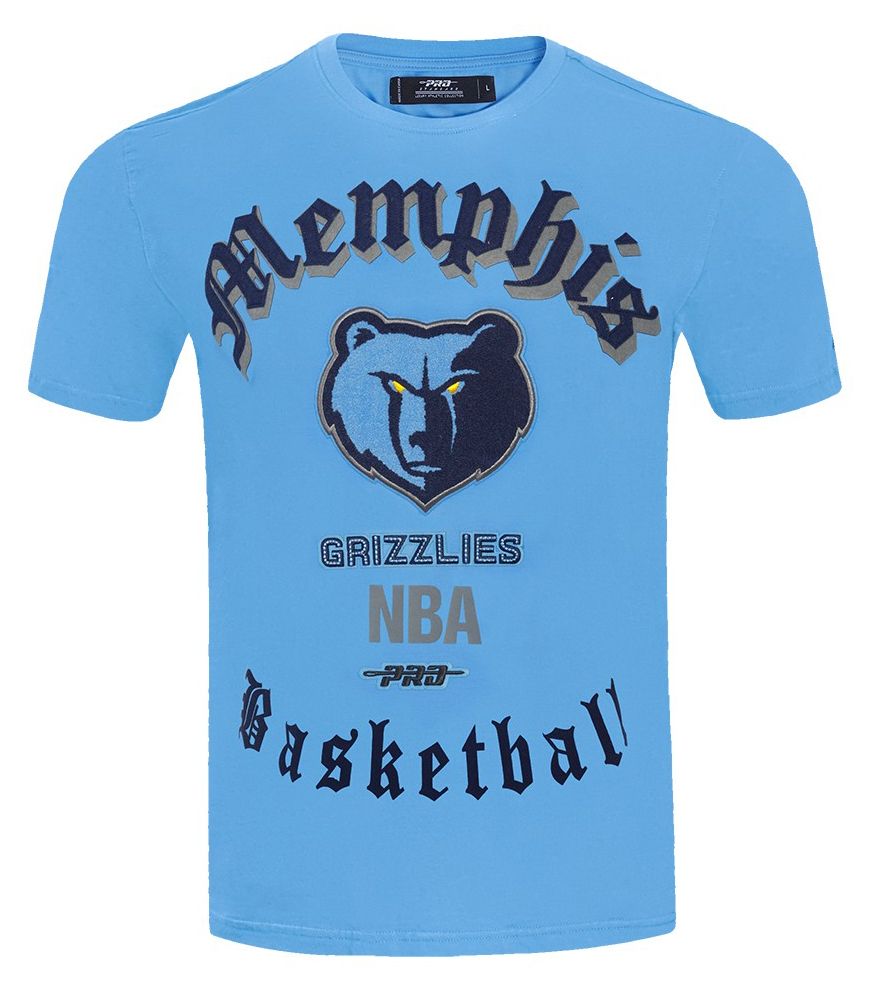 Pro Standard Men's Memphis Grizzlies Blue Old English Short Sleeve T-Shirt product image