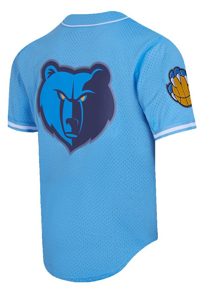 Pro Standard Men's Memphis Grizzlies Blue Mesh Button Up Short Sleeve Shirt product image