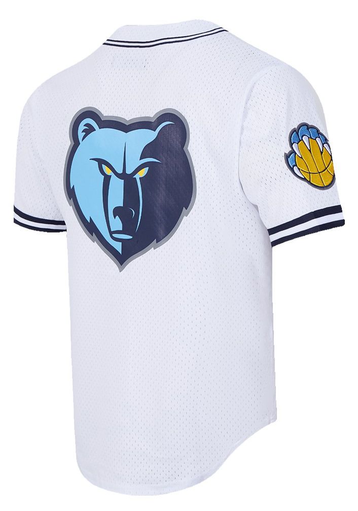 Pro Standard Men's Memphis Grizzlies White Mesh Button Up Short Sleeve Shirt product image