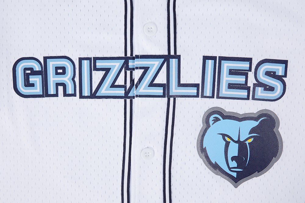Pro Standard Men's Memphis Grizzlies White Mesh Button Up Short Sleeve Shirt product image