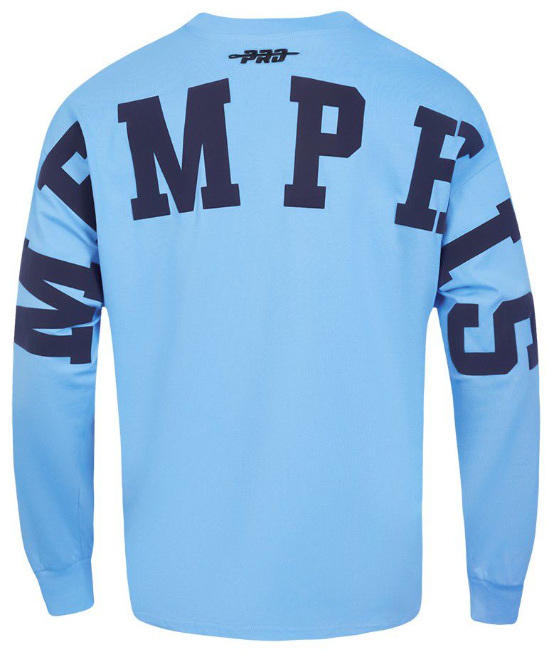 Pro Standard Men's Memphis Grizzlies Blue Wingspan Drop Shoulder Long Sleeve T-Shirt product image