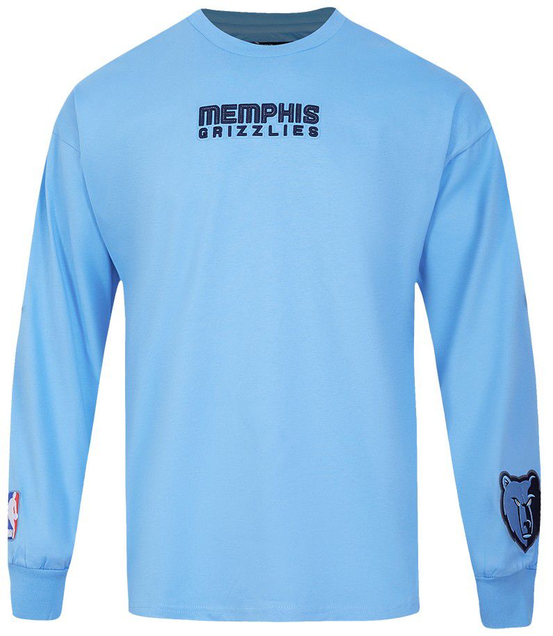 Pro Standard Men's Memphis Grizzlies Blue Wingspan Drop Shoulder Long Sleeve T-Shirt product image