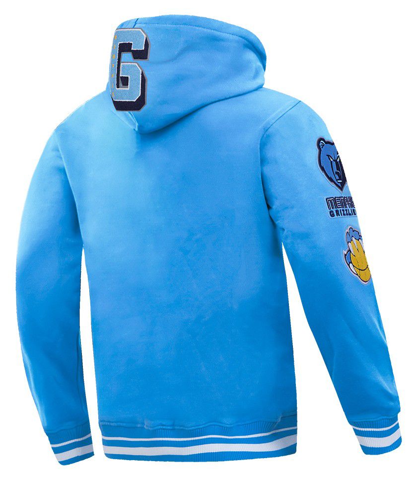 Pro Standard Men's Memphis Grizzlies Blue Mash Up Rib Fleece Crewneck Sweatshirt product image